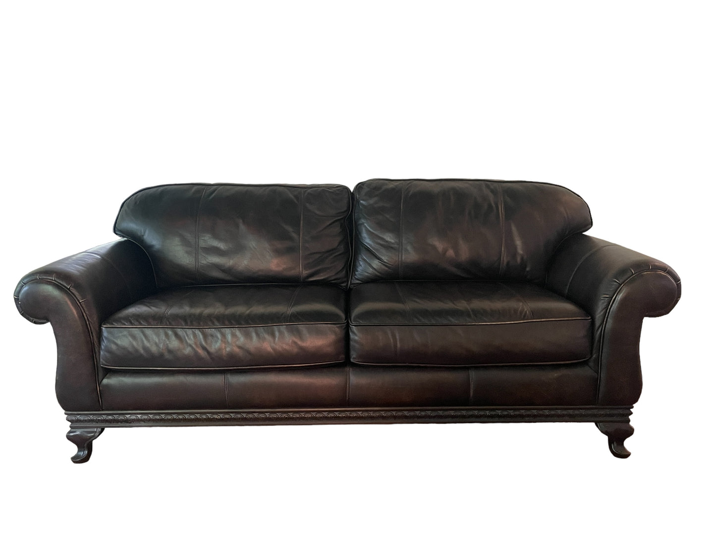 Brown Leather Couch Bernhardt Leather Luxury Deep Seat Sofa Vintage Like New Vintage Sofa in style of Ralph Lauren Leather Couch