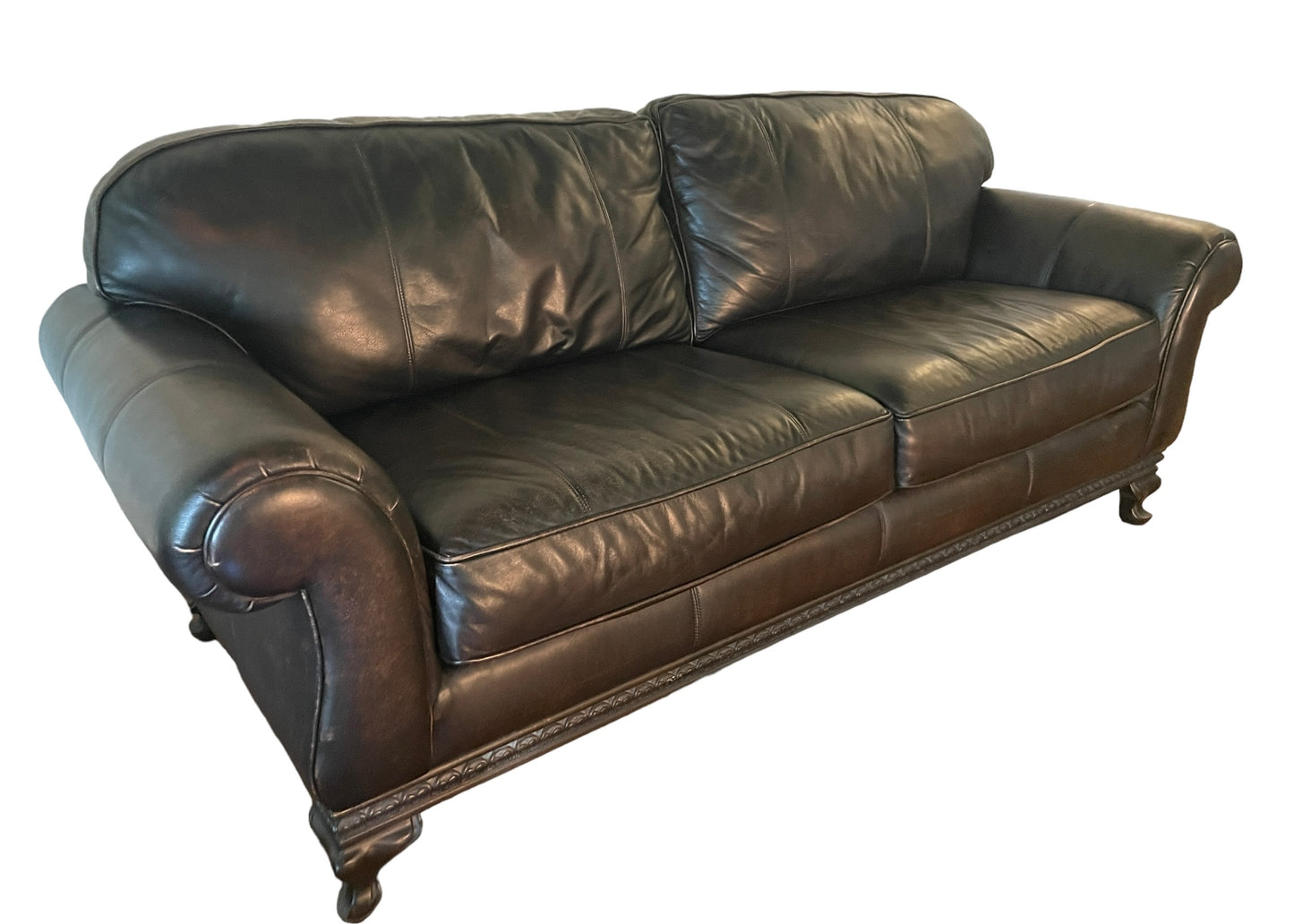 Brown Leather Couch Bernhardt Leather Luxury Deep Seat Sofa Vintage Like New Vintage Sofa in style of Ralph Lauren Leather Couch