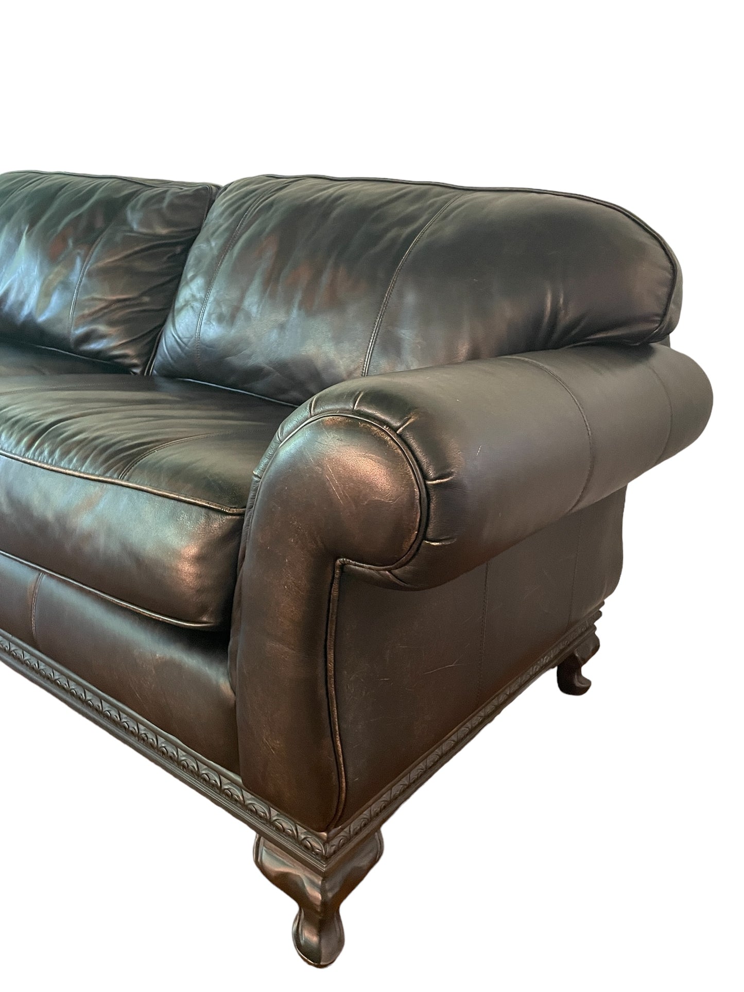 Brown Leather Couch Bernhardt Leather Luxury Deep Seat Sofa Vintage Like New Vintage Sofa in style of Ralph Lauren Leather Couch