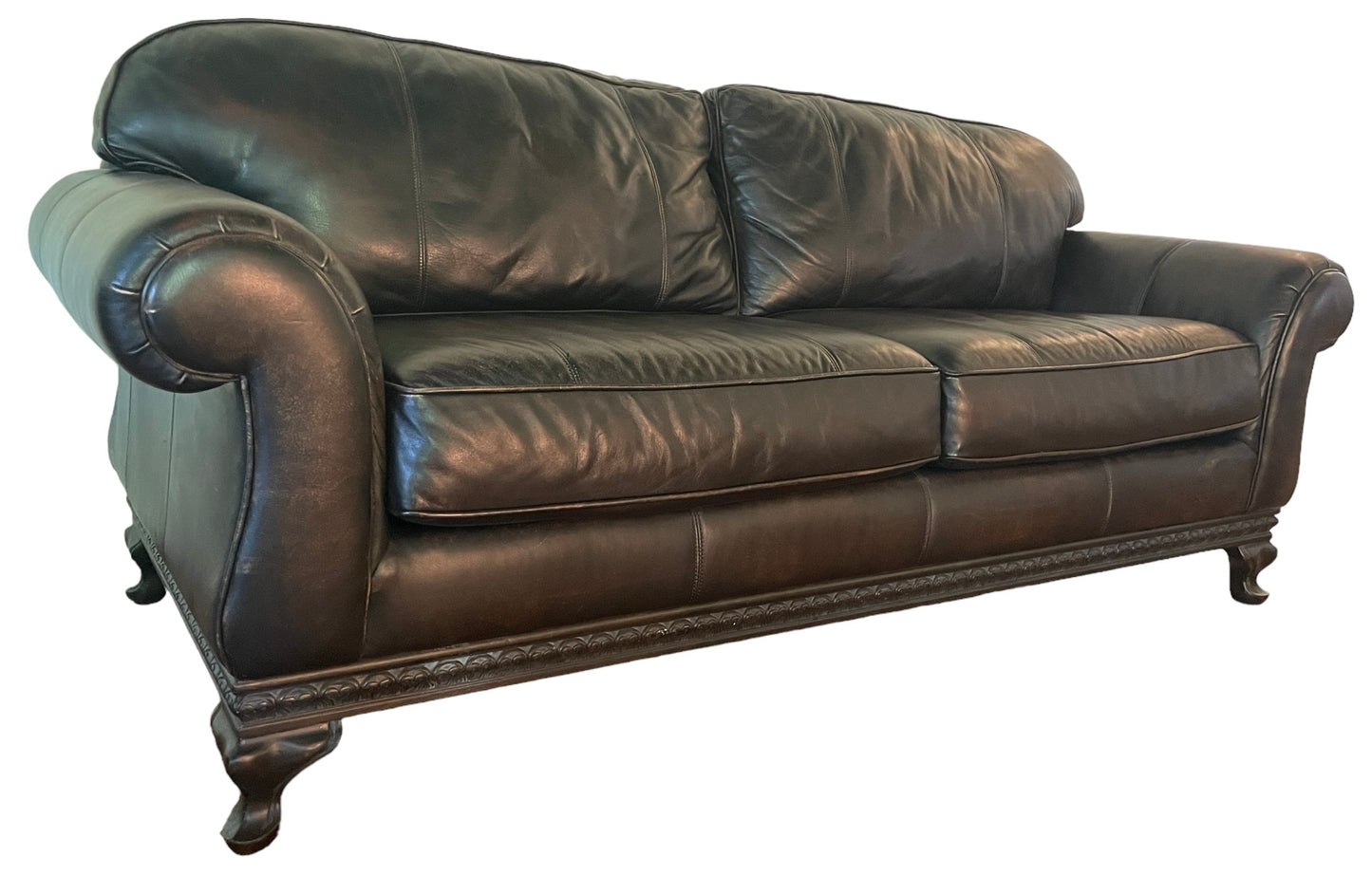 Brown Leather Couch Bernhardt Leather Luxury Deep Seat Sofa Vintage Like New Vintage Sofa in style of Ralph Lauren Leather Couch