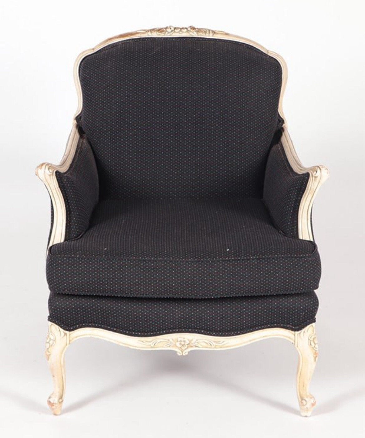 French Bergère Chair European Antique Chair Accent Armchair French Countryside Accent Chair
