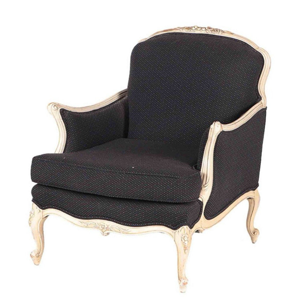 French Bergère Chair European Antique Chair Accent Armchair French Countryside Accent Chair