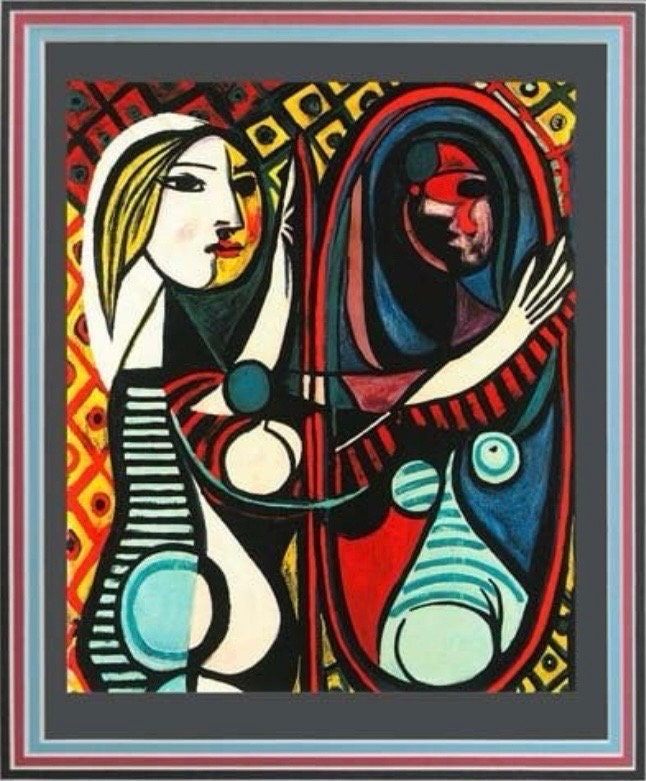 Pablo Picasso ‘Girl in a Mirror Limited Edition on Paper from Collection Domaine Picasso Artwork Gift Wall Art Wedding Gift Heirloom Piece