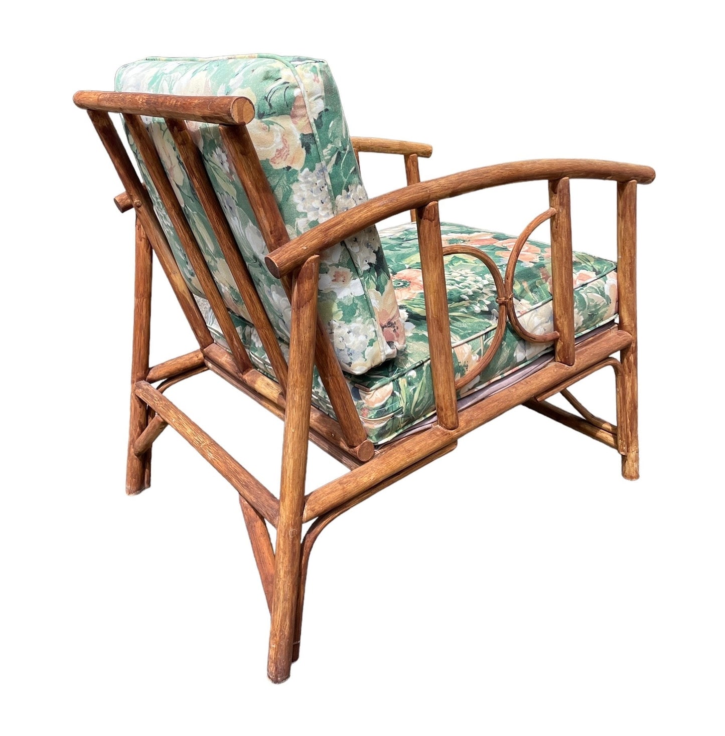 Vintage Armchair Patio Chair Ficks Reed Style Patio Furniture Rattan Vintage Sofa Palm Beach Boho Furniture Porch Chair
