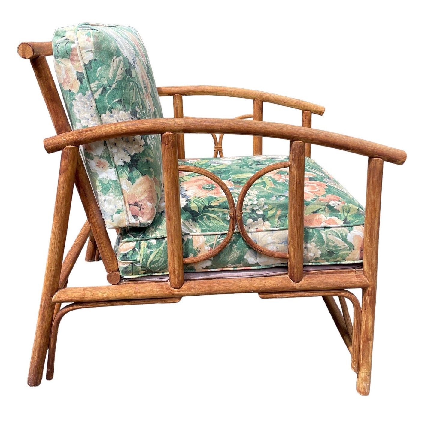 Vintage Armchair Patio Chair Ficks Reed Style Patio Furniture Rattan Vintage Sofa Palm Beach Boho Furniture Porch Chair