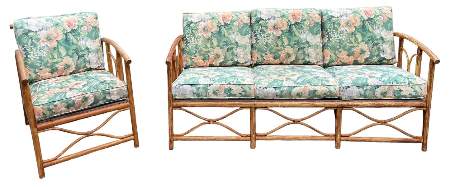 Vintage Sofa Ficks Reed Style Patio Furniture Rattan Vintage Sofa Palm Beach Boho Furniture Porch Couch