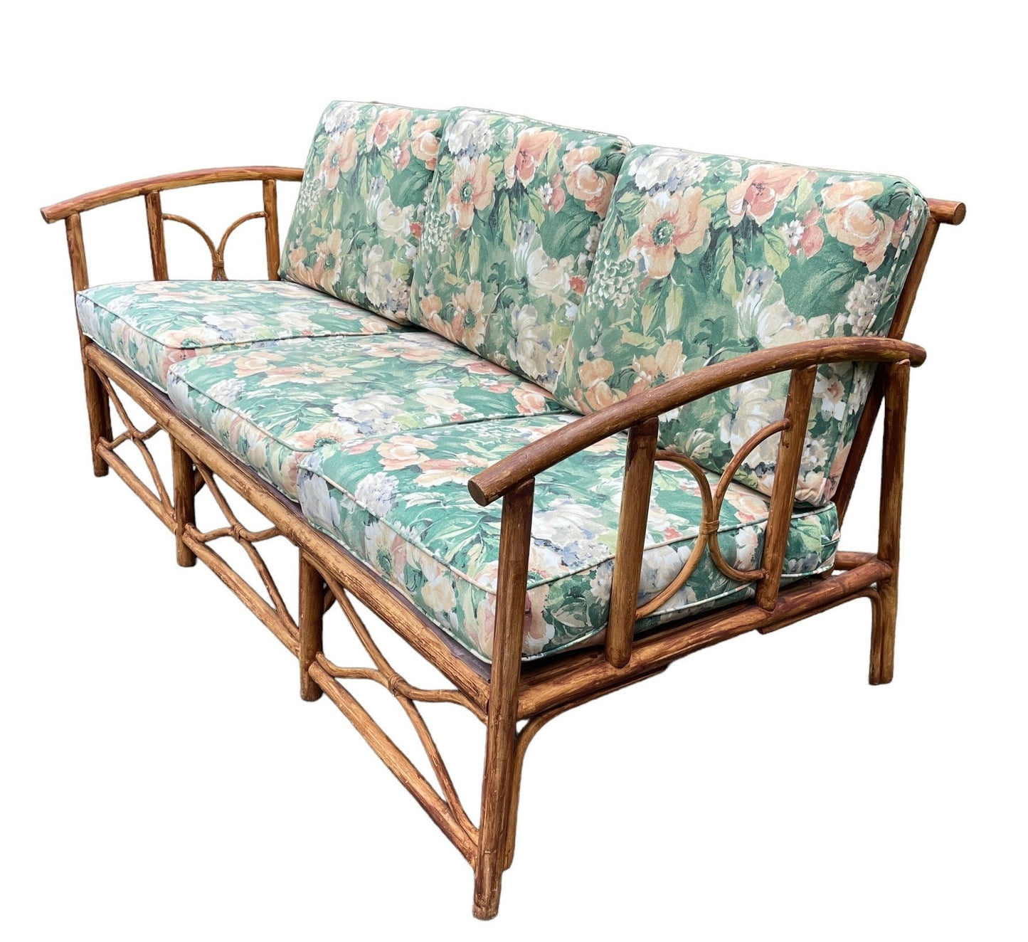 Vintage Sofa Ficks Reed Style Patio Furniture Rattan Vintage Sofa Palm Beach Boho Furniture Porch Couch