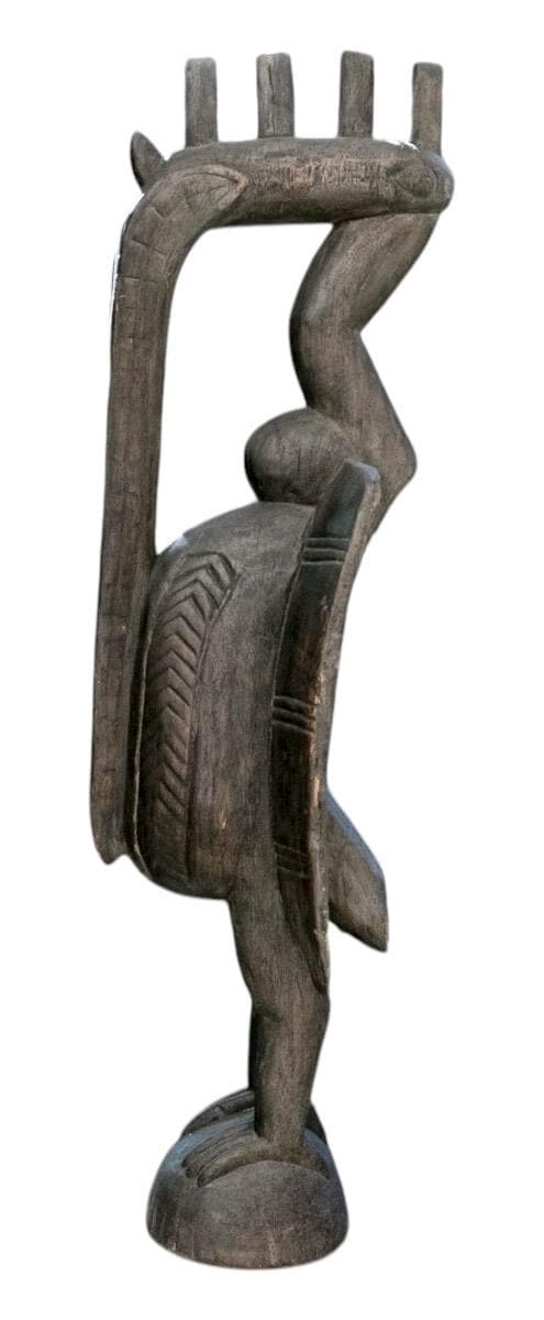 Large Vintage Wood Bird Sculpture Senufo Hornbill African Bird Sculpture Extra Large