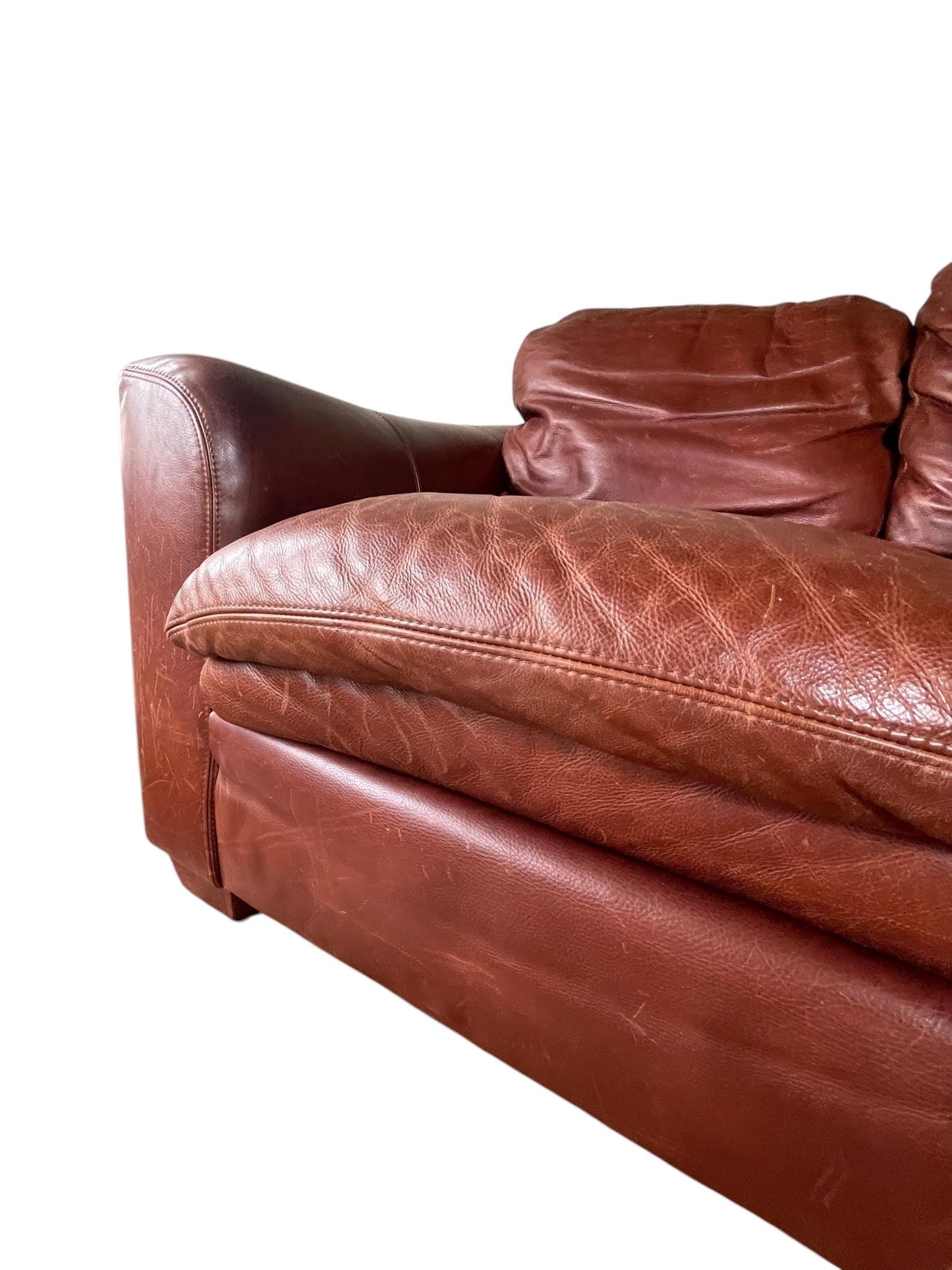 Restoration Hardware Style Deep Seat Vintage Leather Couch Brown Leather Sofa by Stickley Vintage Leather Couch