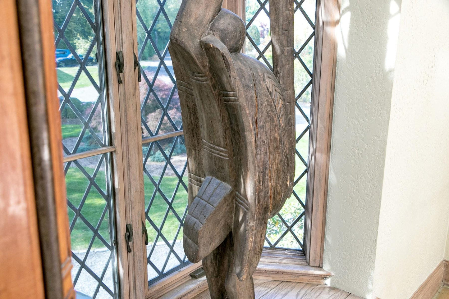 Large Vintage Wood Bird Sculpture Senufo Hornbill African Bird Sculpture Extra Large