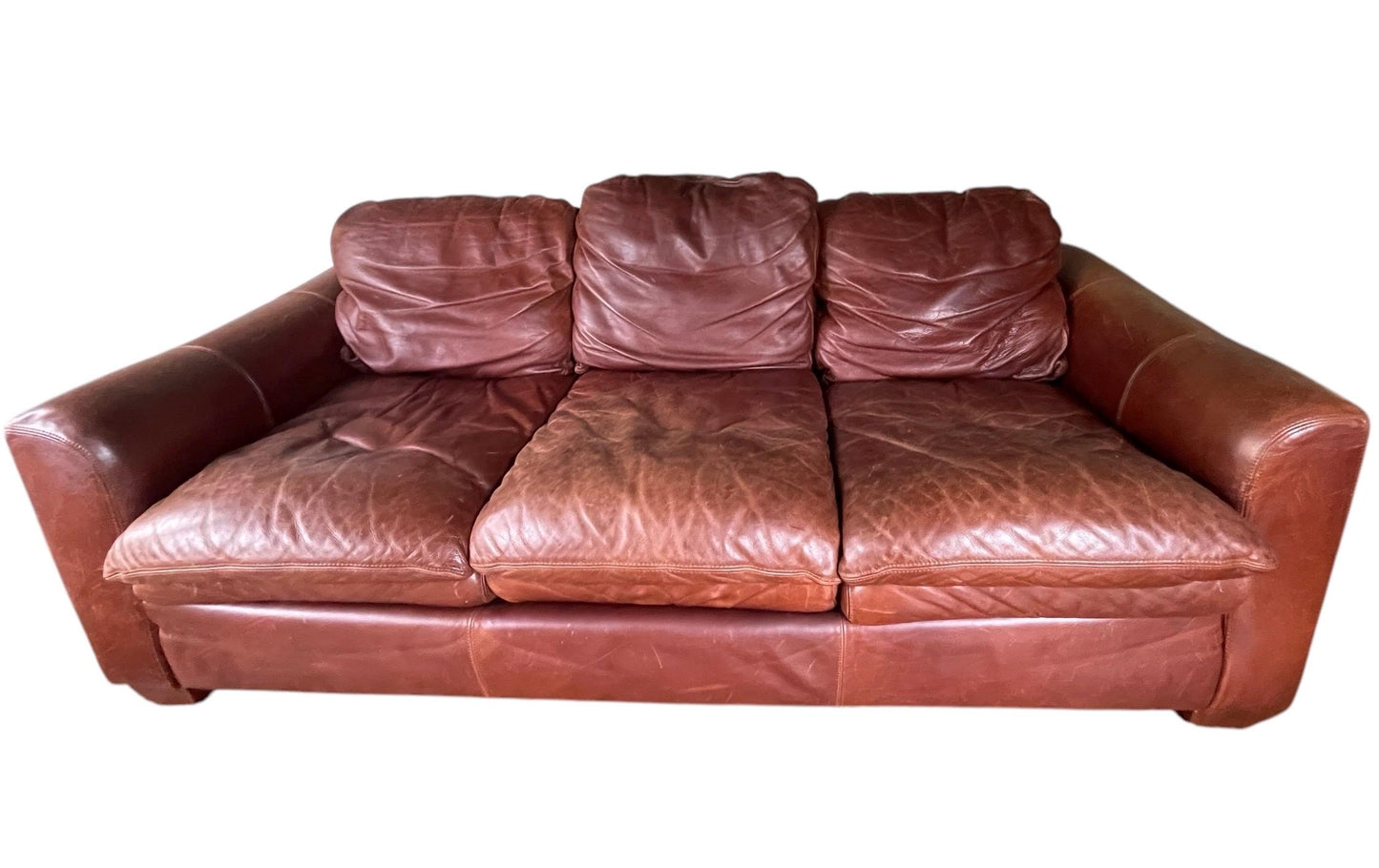 Restoration Hardware Style Deep Seat Vintage Leather Couch Brown Leather Sofa by Stickley Vintage Leather Couch