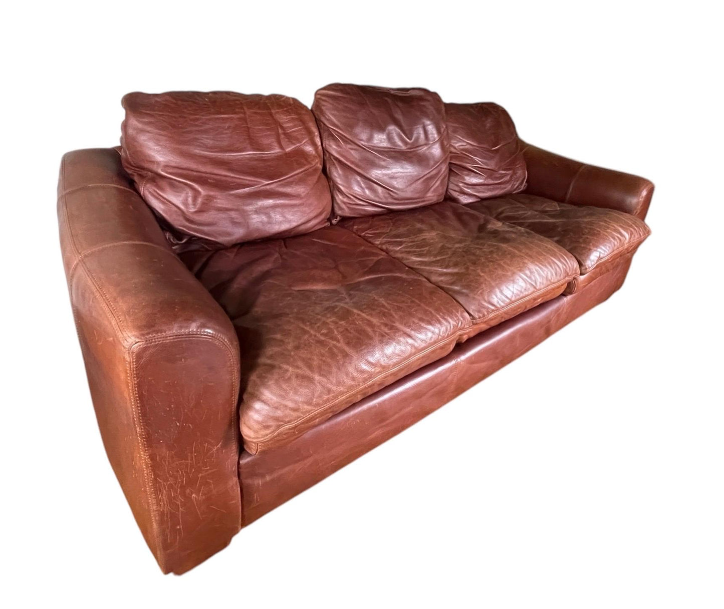 Restoration Hardware Style Deep Seat Vintage Leather Couch Brown Leather Sofa by Stickley Vintage Leather Couch