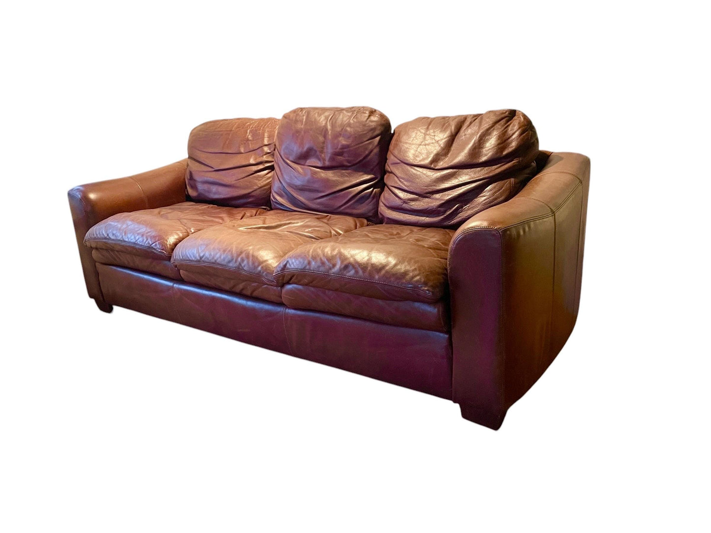 Restoration Hardware Style Deep Seat Vintage Leather Couch Brown Leather Sofa by Stickley Vintage Leather Couch