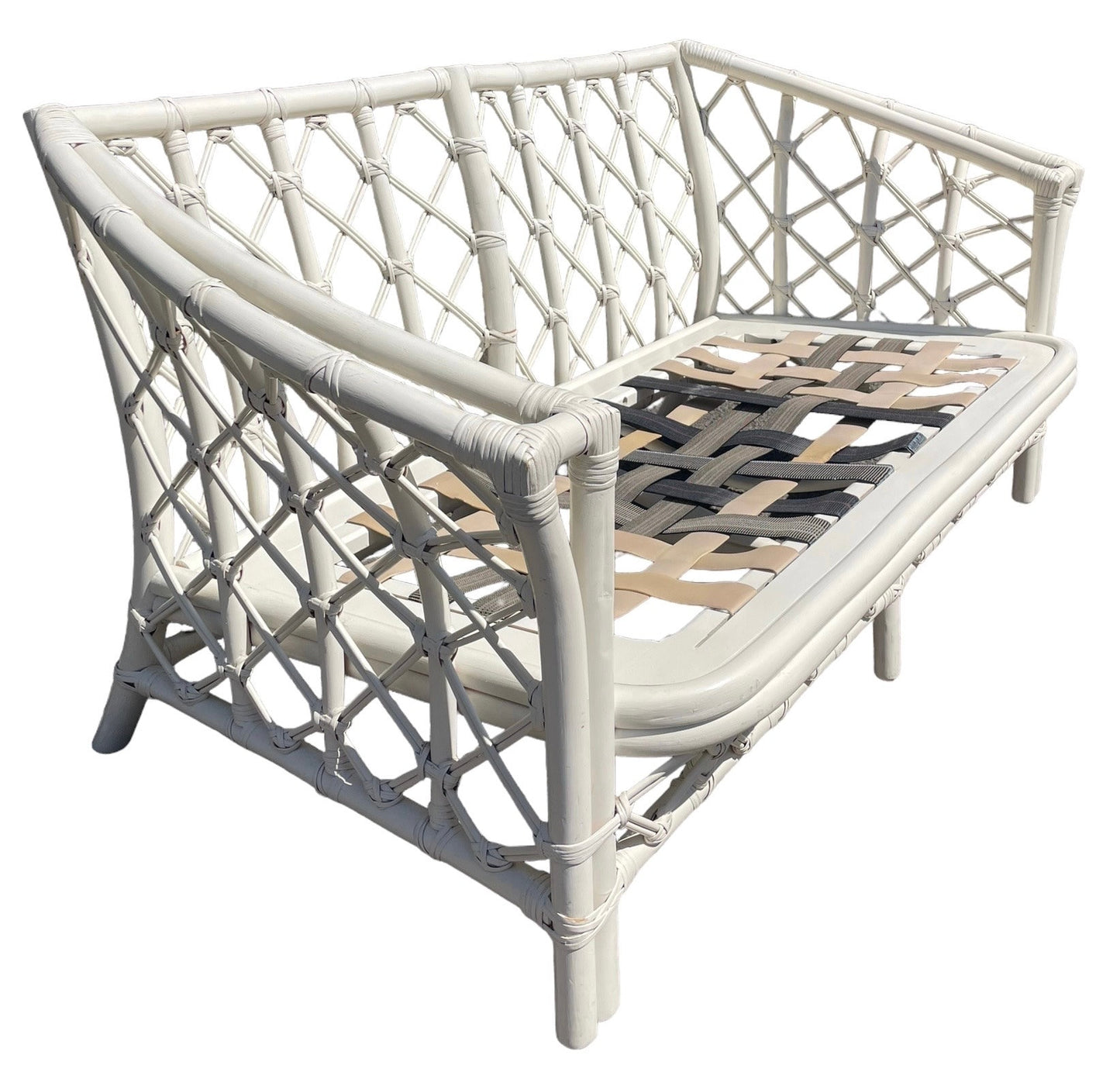 Vintage Rattan Couch Ficks Reed Patio Furniture Rattan White Vintage Ficks Reed Sofa Palm Beach Furniture Porch 2 Seater