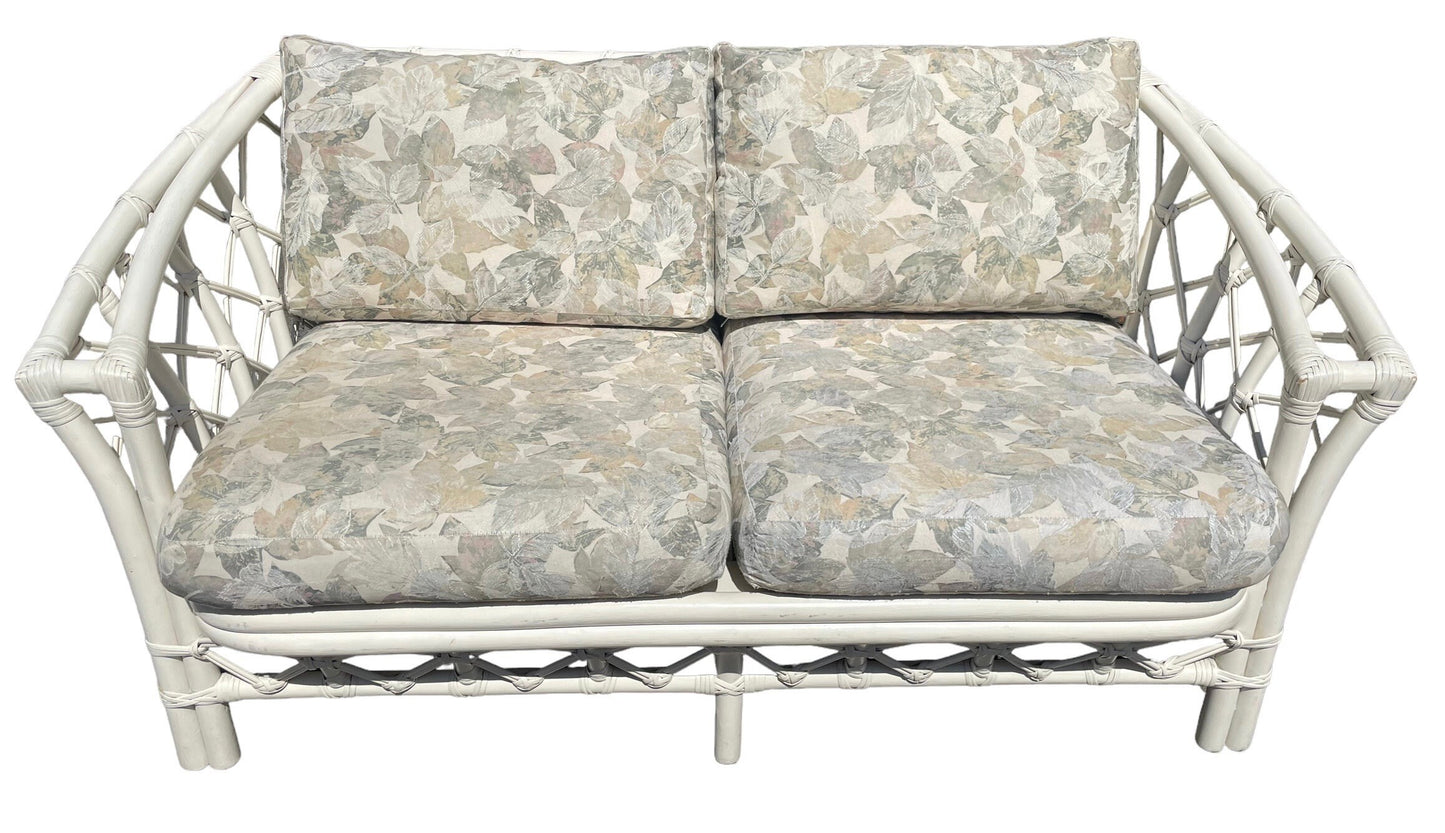 Vintage Rattan Couch Ficks Reed Patio Furniture Rattan White Vintage Ficks Reed Sofa Palm Beach Furniture Porch 2 Seater