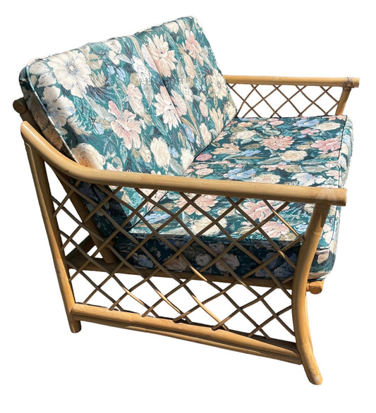 Vintage Rattan Couch Ficks Reed Style Patio Furniture Rattan Vintage Sofa Palm Beach Lattice Furniture Porch 2 Seater FREE SHIPPING