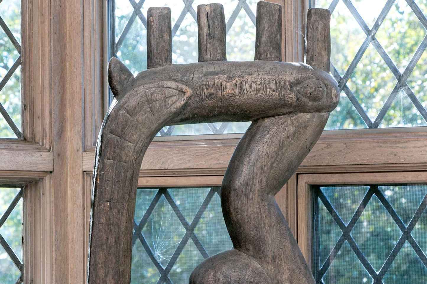 Large Vintage Wood Bird Sculpture Senufo Hornbill African Bird Sculpture Extra Large