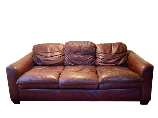 Restoration Hardware Style Deep Seat Vintage Leather Couch Brown Leather Sofa by Stickley Vintage Leather Couch